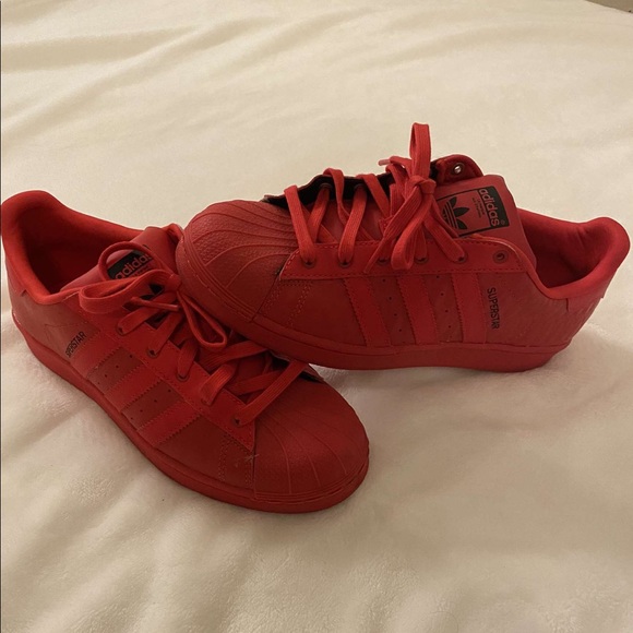 Red Adidas Superstar - size 6.5 youth or 8 women’s - Picture 4 of 7